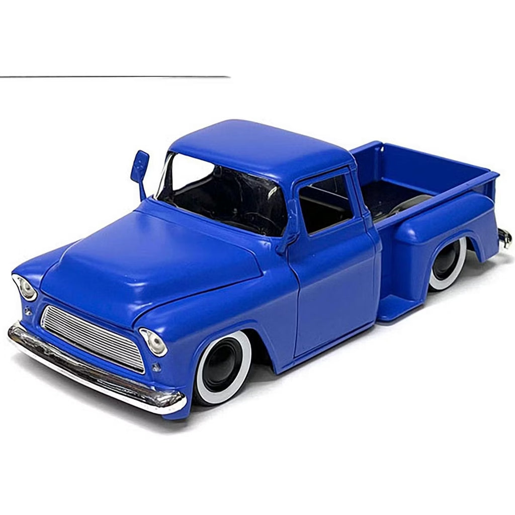 Jada Diecast 1/24 1955 Chevrolet Stepside Pickup Truck Matt Blue