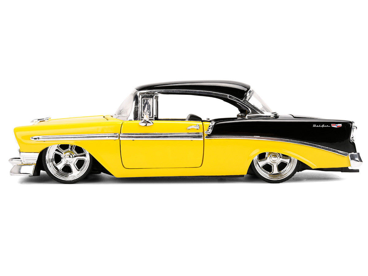 Jada Diecast 1 24 diecast cars 1956 Chevrolet Bel Air Yellow and Black