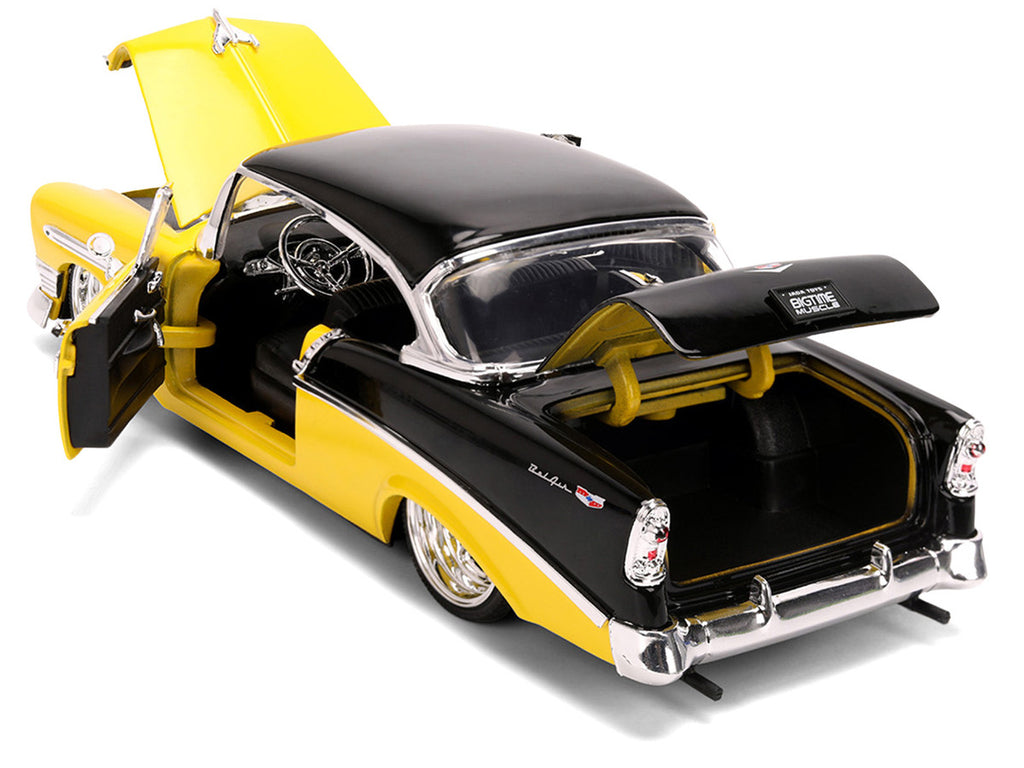 Jada Diecast 1 24 diecast cars 1956 Chevrolet Bel Air Yellow and Black