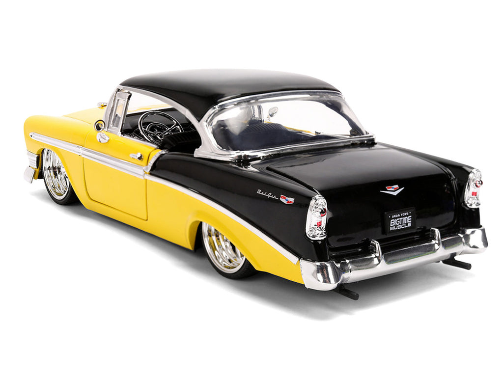 Jada Diecast 1 24 diecast cars 1956 Chevrolet Bel Air Yellow and Black