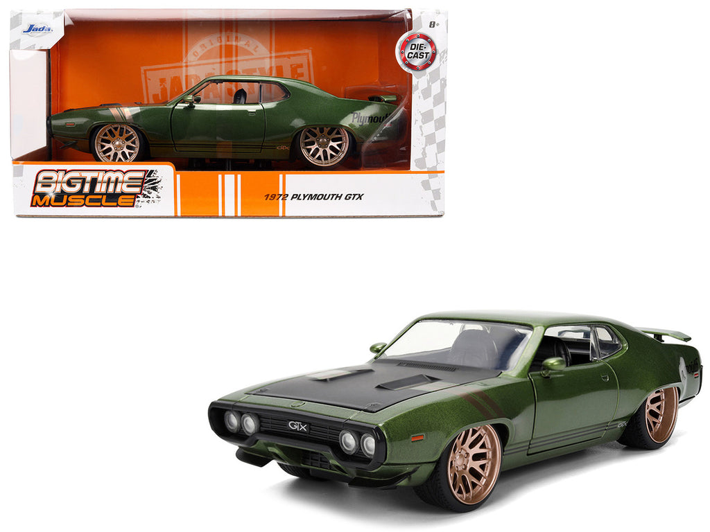 Jada 1/24 Scale Diecast Cars 1972 Plymouth GTX Green Metallic