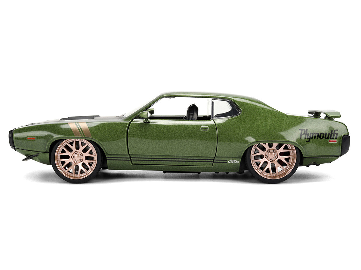 Jada 1/24 Scale Diecast Cars 1972 Plymouth GTX Green Metallic