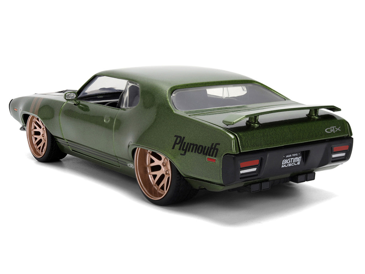 Jada 1/24 Scale Diecast Cars 1972 Plymouth GTX Green Metallic