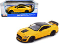 Maisto Diecast 1/18 2020 Ford Mustang Shelby GT500 Yellow with Black Top