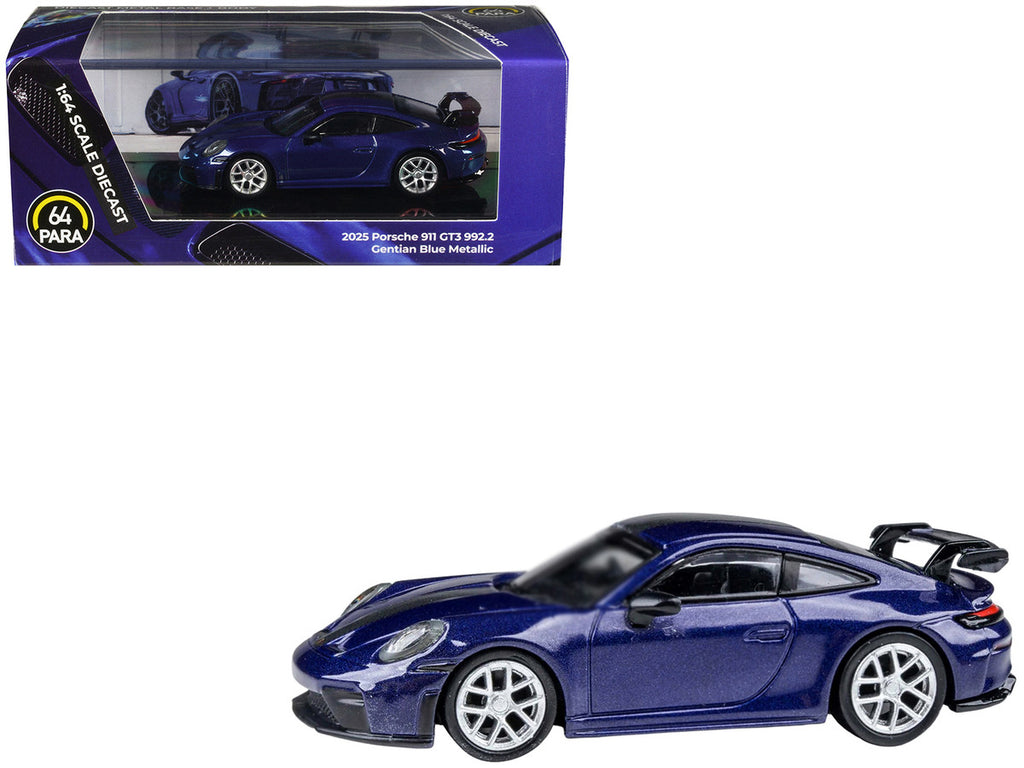 Paragon 1/64 Diecast Cars 2025 Porsche 911 GT3 (992.2) Gentian Blue Metallic