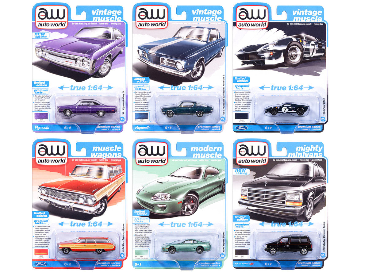 Auto World Premium Diecast 1/64 2025 Release 3 Set B 6Pieces
