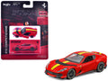 Maisto Car Diecast Model 1/64 Ferrari 812 Competizione Red with Yellow Stripe