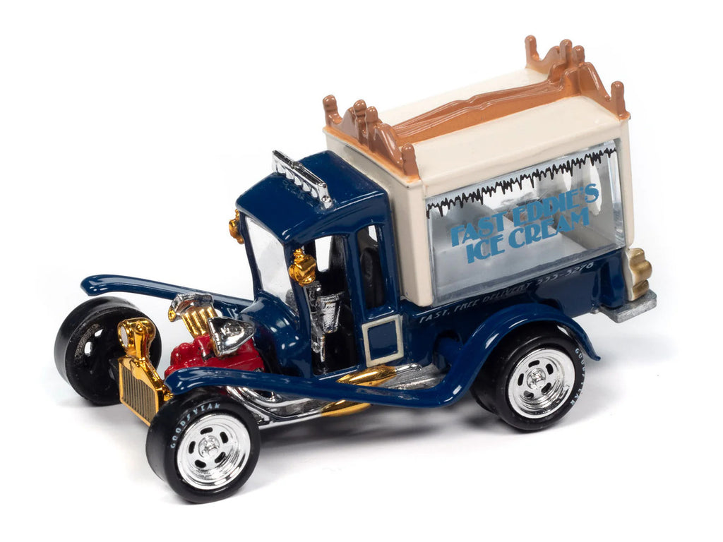 Johnny Lightning 1/64 Diecast Cars George Barris Ice Cream Truck Blue