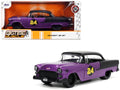 Jada Diecast 1/24 1955 Chevrolet Bel Air #24 Purple Metallic & Matt Black