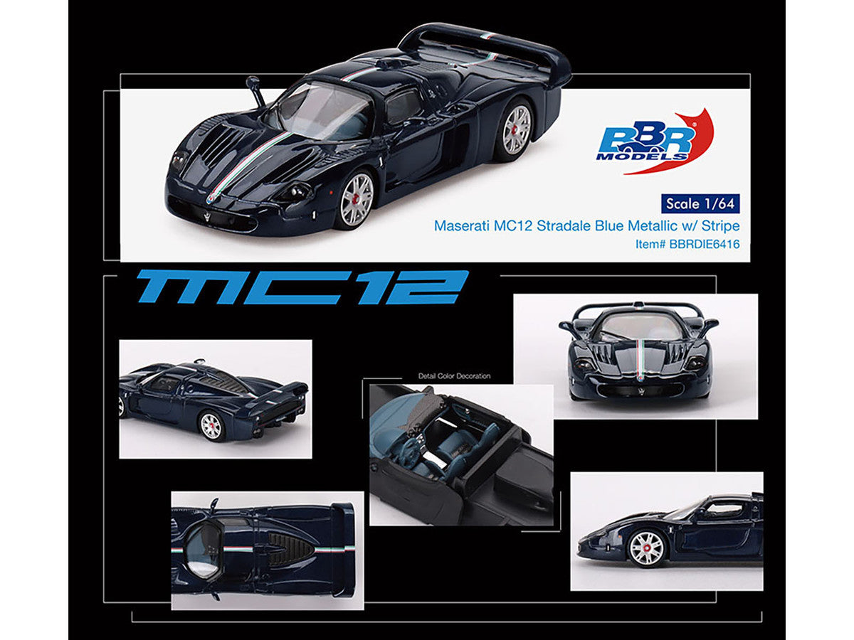 BBR Diecast 1/64 Maserati MC12 Stradale Blue Metallic