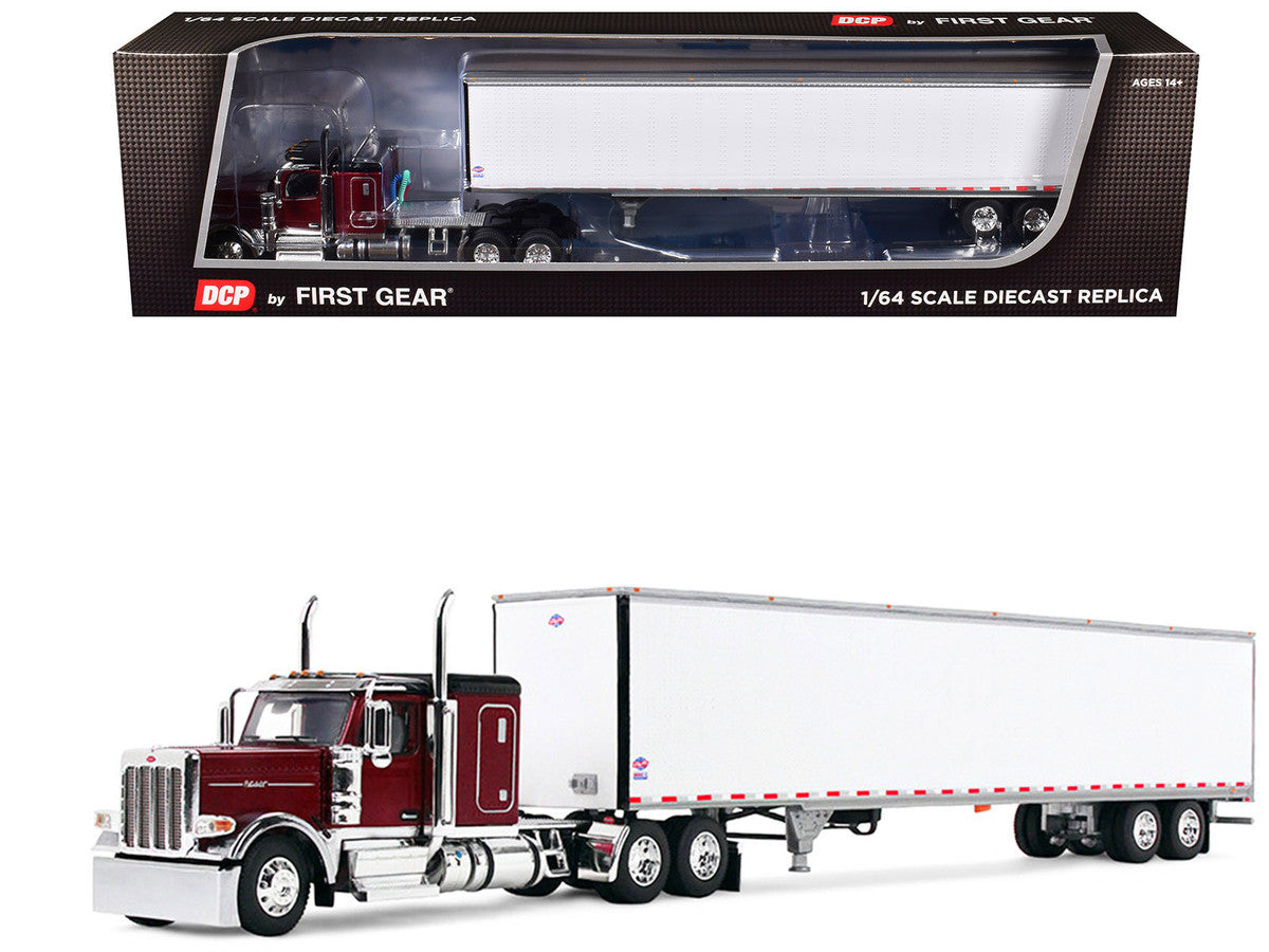 First Gear 1/64 Diecast Truck Peterbilt 589 with 58" Utility Trailer